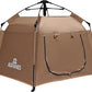 Outdoor Waterproof Pet Automatic Camping Tent, Pop up Cave Bed for Indoor Cats and Small Dogs, Portable Cat House Dog House, Brown.