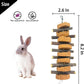 PINVNBY Rabbit Chew Toys for Teeth Hanging,Natural Apple Bunny Chew Sticks Small Animals Molar Wood for Rabbits Chinchillas Guinea Pigs Hamsters Small Pet Chewing Improve Dental Health(4 Pcs)