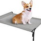 Veehoo Outdoor Elevated Dog Bed, Raised Dog Cot for Small Medium Dogs, Cooling Washable Waterproof Pet Hammock Beds with Slope Headrest, Breathable Mesh and Sturdy Frame, M, Grey, CWC2204