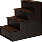 PawHut Pet Stairs, Small Pet Steps with Cushioned Removable Covering for Dogs and Cats Up to 22 lbs, Brown