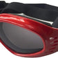 LECONPET Small Dog Sunglasses Waterproof Windproof UV Protection Pet Sunglasses Dog Goggles for Doggy Puppy Cat (Red)