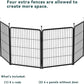 FXW Rollick Unleashed Dog Playpen for Indoor, Yard, RV Camping, 32 inch 4 Panels for Small and Medium Dogs, Black│Patented