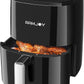 Air Fryer 3.8 Quarts for 1-2 people, 8-in-1 Functions, Air Fry, Roast, Bake, Broil, Preheat, Shake, Digital Small Air Fryer, Nonstick Dishwasher-Safe Basket, Compact Air Fryers, Black
