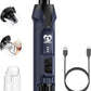 Casfuy 6-Speed Dog Nail Grinder – 50%+ Boost Power Dog Nail Trimmers Quiet with Dust Cap & 2 LED Lights & 2000mAh Battery & 4.8V Motor Electric Pet Toenail File Tool for Large Medium Small Dogs Cats
