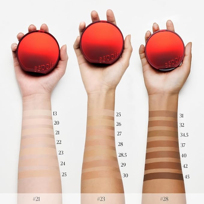 espoir [NEW] Be Velvet Cushion Foundation | Quick and Easy Coverage with Long-lasting Color by Zero Oxidation (#34.5 Golden Olive, 0.46 Ounce (Pack of 1))