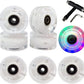 FREEDARE Roller Skate Wheels 54mm/58mm and Bearings Indoor Outdoor Luminous Light Up 83A with T Tools for Double Row Skating and Skateboard (8 Pack)