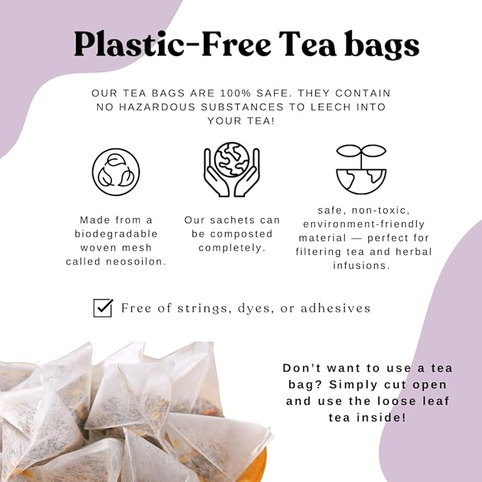 AutoimmuniTea – AIP Stress Relief, Bedtime Blend for Restful Sleep, Calming Tea for Stress, Lavender, Tulsi, Passion Flower Organic Blend - 15 Tea Bags (30 Cups)