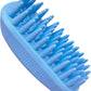 Pet Silicone Shampoo Brush for Long & Short Hair Medium Large Pets Dogs Cats, Anti-skid Rubber Dog Cat Pet Mouse Grooming Shower Bath Brush Massage Comb (Blue (New))