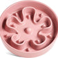 LE TAUCI Slow Feeder Dog Bowls Ceramic,3 Cups Slow Feeding Dog Bowl Medium Large Breed, Pet Bowl for Fast Eaters, Puzzle Pet Dishes, Pink Bloom