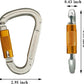 SOB Auto Locking Climbing Carabiner Clips,Heavy Duty Asymmetrical Carabiner Connector Used for Rappelling Gear Rescue Outdoor Projects Dog Leash