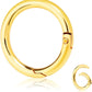 10 Pack 1 Inch Gold Spring O Rings, Metal Keychain Ring Round Carabiner Clips for Replacement Purse Ring Hardware, Keyrings Buckles, Paracord Keychain Lanyard, Home Car Keyrings Attachment