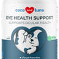 Eye Support for Dogs - 120 Chewable Tablets - Supplements for Vision, Eye Vitamins for Dogs, with Cod Liver Oil Antioxidant, Omega 3 EPA and DHA Fatty Acids.