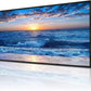 Wapluam Large Canvas Art - Blue Ocean Beach Scene, Sunny Sea View, Wave Wall Pictures, Black Framed Home Decor