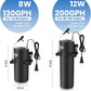 Aquarium Filter for 15-40 Gallon Tank, Submersible Fish Tank Filters with Wave-Maker Oxygenation Circulation, Adjustable Air Flow Filter for Freshwater & Saltwater (8W)