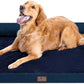 Large Dog Bed Orthopedic Washable | Beds Bolster Pet | XL Large Big Dogs | Memory Foam Couch Sofa | Waterproof with Removable Cover | Navy Blue Dog Bed
