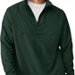 Aulemen Men's Casual Quarter Zip Pullover-Athletic Windbreaker Lightweight Jackets Hiking Golf for Men Mock Neck with Pockets