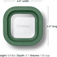 Caraway 2pc Glass Food Storage Set - 1.75 Cup Food Containers (2) - Non-Toxic Ceramic-Coated Glass - Air Release Technology - Compact & Stackable Design - Sage