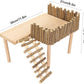 Diydeg Hamster Wooden, 2 Layer Small Hamster Stand Playground with Ladder, Hamster Climbing Toy Cage Accessories for Squirrel Gerbil Chinchilla Parrot Bird Small Animals