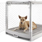 DIGGS Revol Collapsible Dog Crate with Wheels - Premium Portable Dog Crate - Safe, Stylish, and Convenient Indoor Kennel (Ash, Intermediate)