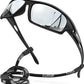 Polarized Sports Sunglasses for Men 100% UV Protection Wrap Around Unbreakable Sun Glasses for Fishing Driving