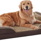 FURTIME Orthopedic Dog Bed for Extra Large Dogs - XL Washable Dog Sofa Beds Large, Supportive Foam Pet Couch Bed with Removable Washable Cover, Waterproof Lining and Nonskid Bottom, Khaki
