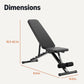 Amazon Basics Adjustable Workout Weight Bench Press, Foldable for Home Gym, Black