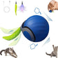 Interactive Cat Toy Ball,Speedy Tail2.0 Cat Toy,Automatic Interactive Cat Toys for Indoor Cats with 2 Tails,2Speeds Rechargeable Cat Enrichment Toys for Small/Medium/Large Cats to Keep Them Busy(Blue)
