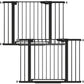 Cumbor 2 Pack 29.7-46" Baby Gate for Stairs, Mom's Choice Awards Winner-Auto Close Dog Gate for doorways, Easy Install Pressure Mounted Pet Gates indoor, Easy Walk Thru Wide Safety Gate for Dog, Black