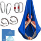 Aerial Silk Yoga Hammock & Swing for Home, Inversion Exercises, Starter Kit for All Levels - Durable with Extension Straps, Carabiners, and Pose Guide