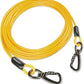Dog tie Out Cable, 10/20/25/30/50/70/100 feet, Suitable for Dogs up to 350 pounds, Dog Cable with Swivel Buckle, Lightweight, Non-Winding, for Outdoor Camping, Chain for Yard (Yellow, 10FT)