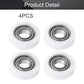 MroMax Roller Idler Bearing Pulley-8 x 22 x 7mm Sliding Conveyor Nylon Wheel with 688ZZ Bearing for Furniture, Hardware Accessories and Mobile Door White 4Pcs