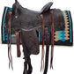 Fleece Bottom Contoured Saddle Pad - 34" x 40" | New Zealand Wool Top | 3/4" Felt Core | Contoured Fit | Hypoallergenic Fleece Lining | Weighs 8 lbs