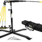 SKLZ Hurricane Batting Swing Trainer for Baseball & Softball - Durable Swing Arm - 4 Power Band System - High-Visibility, Anti-Dent Target Ball Head - Screw-in Base Legs, Metal Stakes & Carry Bag
