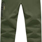 Rdruko Men's Snow Pants Waterproof Insulated Winter Hiking Pants Snowboard Fleece Lined Softshell Ski Pants