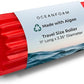Oceanfoam Ripple Travel Foam Roller (11" x 3.35") Firm Mini Foam Roller for Physical Therapy, Deep Tissue Massage, Back Pain - High Density, Ergonomic Wave Textured - Yoga, Pilates, Exercise (Red)