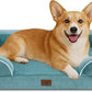 Comfort Expression Medium Dog Beds Waterproof Orthopedic Foam Dog Sofa Beds for Medium Large Dogs Comfy Pet Bed with Washable Removable Cover & Non-Slip Bottom(Medium,Washed Blue)