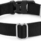 Mikivery Nylon Dog Collar with Quick Release Buckle Soft Adjustable Sturdy for Small Medium Large Dogs Black,M