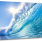 Rolling Ocean Waves Surfing Graphic Canvas Wall Art For Bedroom,Blue Tropical Seascape Artwork Decor,Rolling Wave Sea Landscape Picture Print Painting,Bracket Fixed Ready To Hang,Inner Frame (30x60)