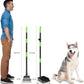 Non-Breakable Pooper Scooper, Dog Pooper Scooper Tray & Rake Set with Adjustable Stainless Steel Long Handle for Large Medium Small Dogs (Green)