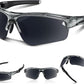 Polarized Sports Sunglasses for Men Women,UV400 Protection Sunglass for Running Cycling Fishing Hiking TR90