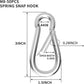 Carabiners Clip Spring Snap Hook,Heavy Duty Galvanized Steel(10&120PcsM6,50PCSM8&30PCSM10) Carabiner,Safety Quick Links Snap Hooks,Spring Clips for Swing Hammock Camping Keychain Outdoor