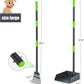 Niubya Pooper Scooper for Dogs, Metal Poop Scooper Tray and Rake Set with Adjustable Long Handle, Dog Pooper Scooper for Pet Waste Removal