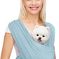 Dog Carriers for Small Dogs, Front Facing Dog Sling Carrier, Hands Free Cat Carrier, Size Adjustable, Reducing Back Pain, Premium Cotton, Safe and Soft Dog Carrier (Regular, Baby Blue)