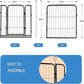 Dog Playpen,24 32 40 48 in(H) Pet Fence Outdoor for Rv Camping,Garden Fence Small Animal Barrie for Yard,11Ft(L)-56Ft(L) Black Metal Temporary Fencing
