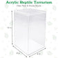 Reptile Terrarium Enclosure 6"x6"x10" Tall Acrylic Tarantula Breeding Box Magnetic Hermit Crab Habitat Vertical Tank Transparent Jumping Spider Cage for Insect Mantis Scorpion Sling Isopods