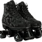 Roller Skates for Women and Men Cowhide High-Top Shoes Classic Double-Row Roller Skate Four-Wheel Roller Skates for Men Girls Unisex Christmas