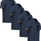 ZITY 4 Pack Mens Polo Shirt Short Sleeve Sports Golf Tennis T-Shirt Athletic Collared Tactical Shirts