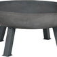 Sunnydaze 34-Inch Cast Iron Heavy-Duty Fire Pit for Outside - Wood-Burning Outdoor Fire Pit Bowl with Handles - Steel Finish