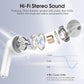 Wireless Earbuds, Bluetooth 5.4 Headphones with 3D Bass Stereo, 40H Ultralight in-Ear Buds, Bluetooth Earbuds with 4 ENC Noise Cancelling Mic, USB-C, IP7 Waterproof Earphones for Android iOS, Milky