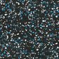 American Gym Mats - Rubber Gym Tiles - 1 Inch Thick, Colorful - Shock/Sound Absorbing - 35% Blue/Grey/White, 100 Tile Pack (Covers 400 Sq Ft)